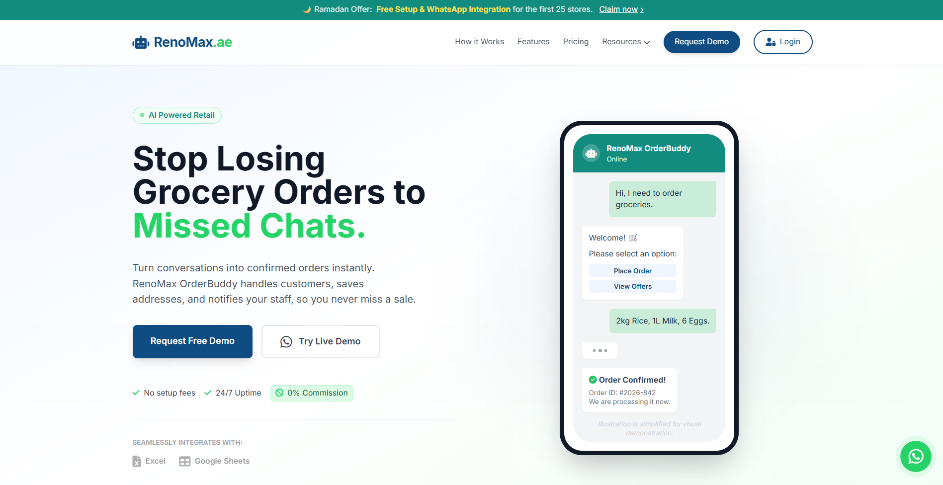 RenoMax.ae | AI Grocery Store Bot